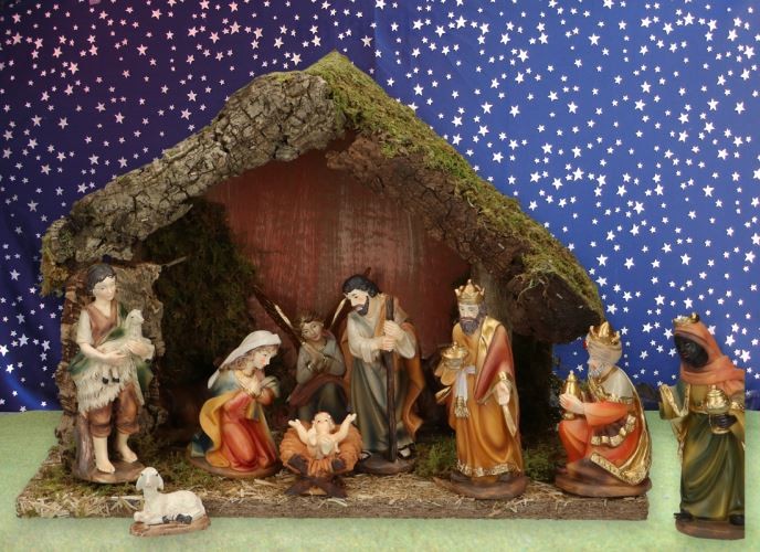 Christmas crib + figures