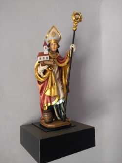 Saint Willibordus en bois sculpté